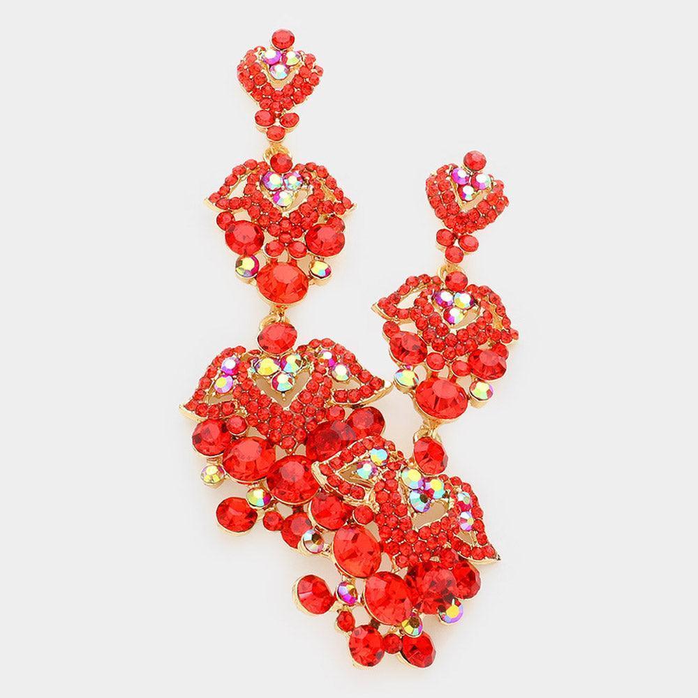 Bubble Crystal Rhinestone Evening Earrings - Jewelry Store by Erik Rayo