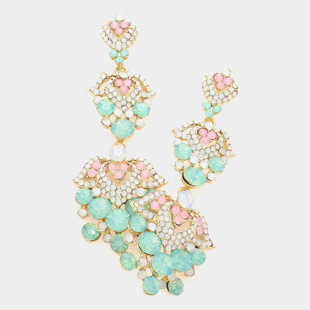 Bubble Crystal Rhinestone Evening Earrings - Jewelry Store by Erik Rayo