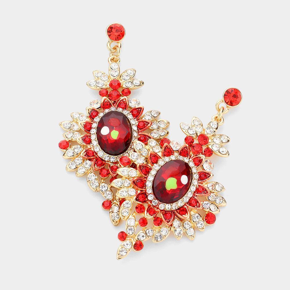 Gold Sunflower Drop Evening Earrings - Jewelry Store by Erik Rayo