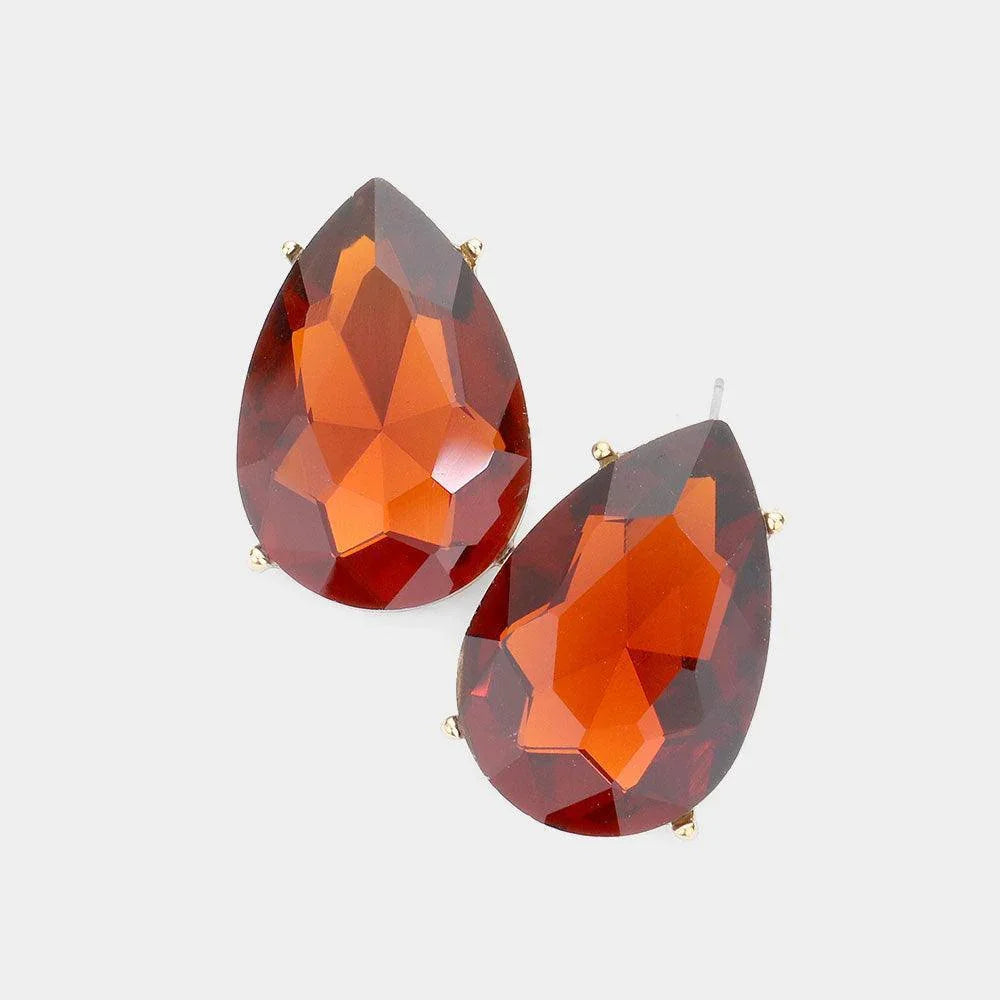 Teardrop Stone Evening Earrings - Jewelry Store by Erik Rayo