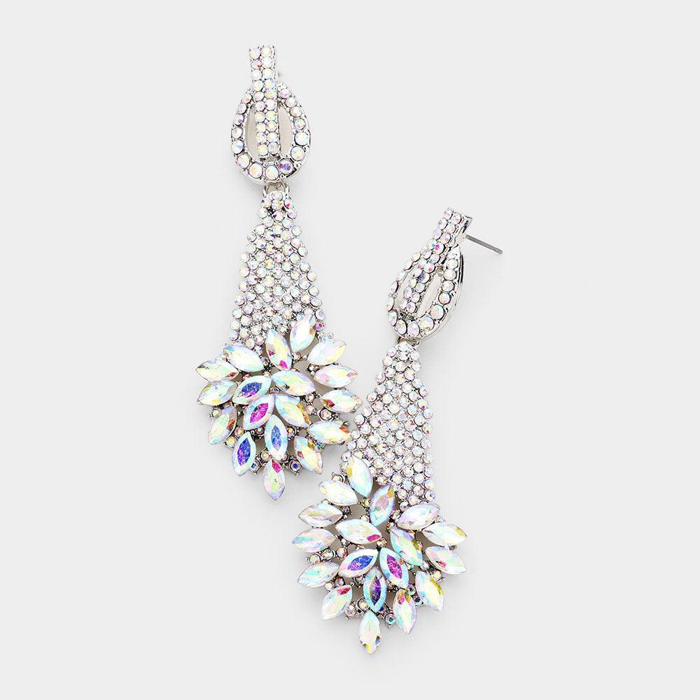 Marquise Stone Cluster Accented Evening Earrings - Jewelry Store by Erik Rayo