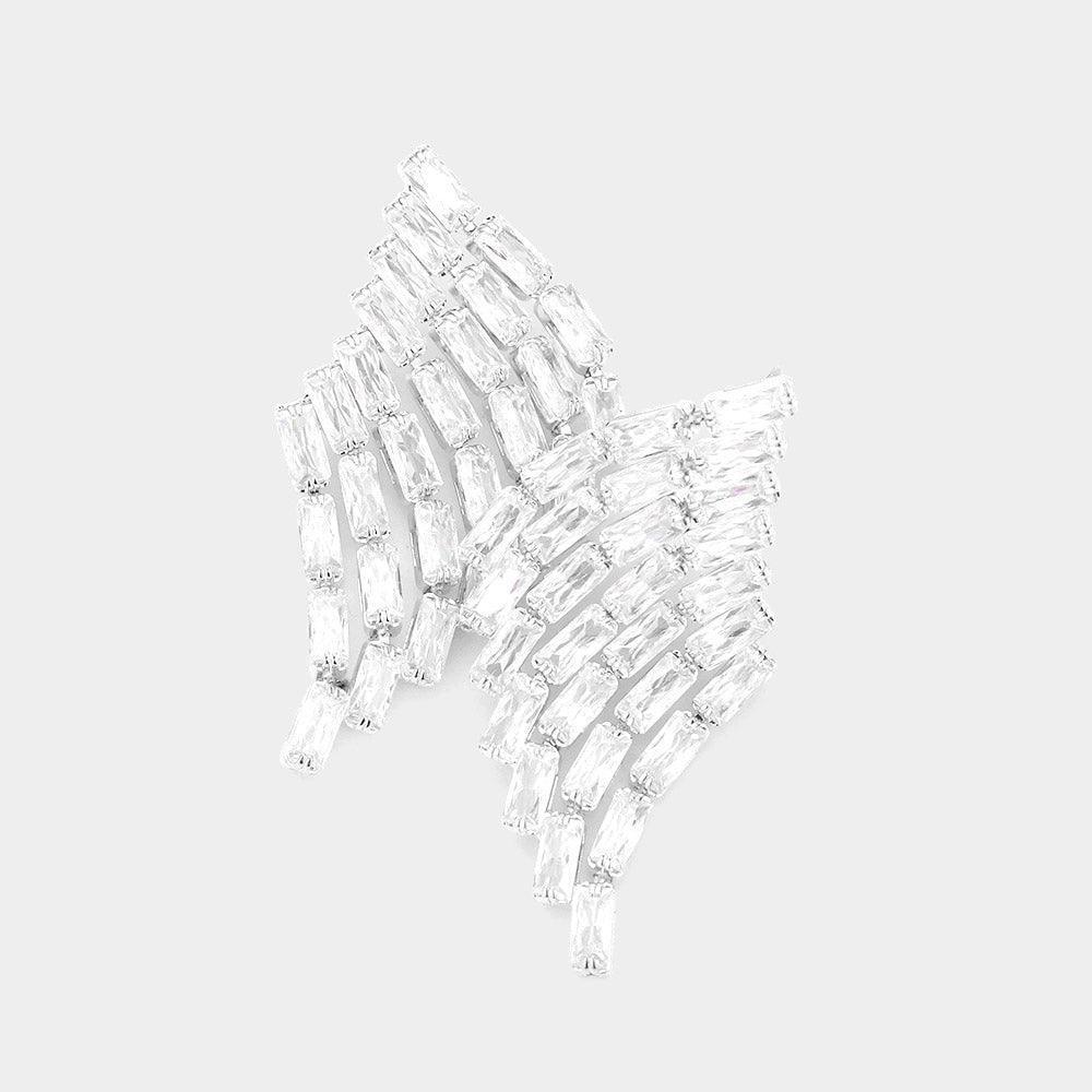 Rectangle Stone Cluster Evening Earrings - Jewelry Store by Erik Rayo