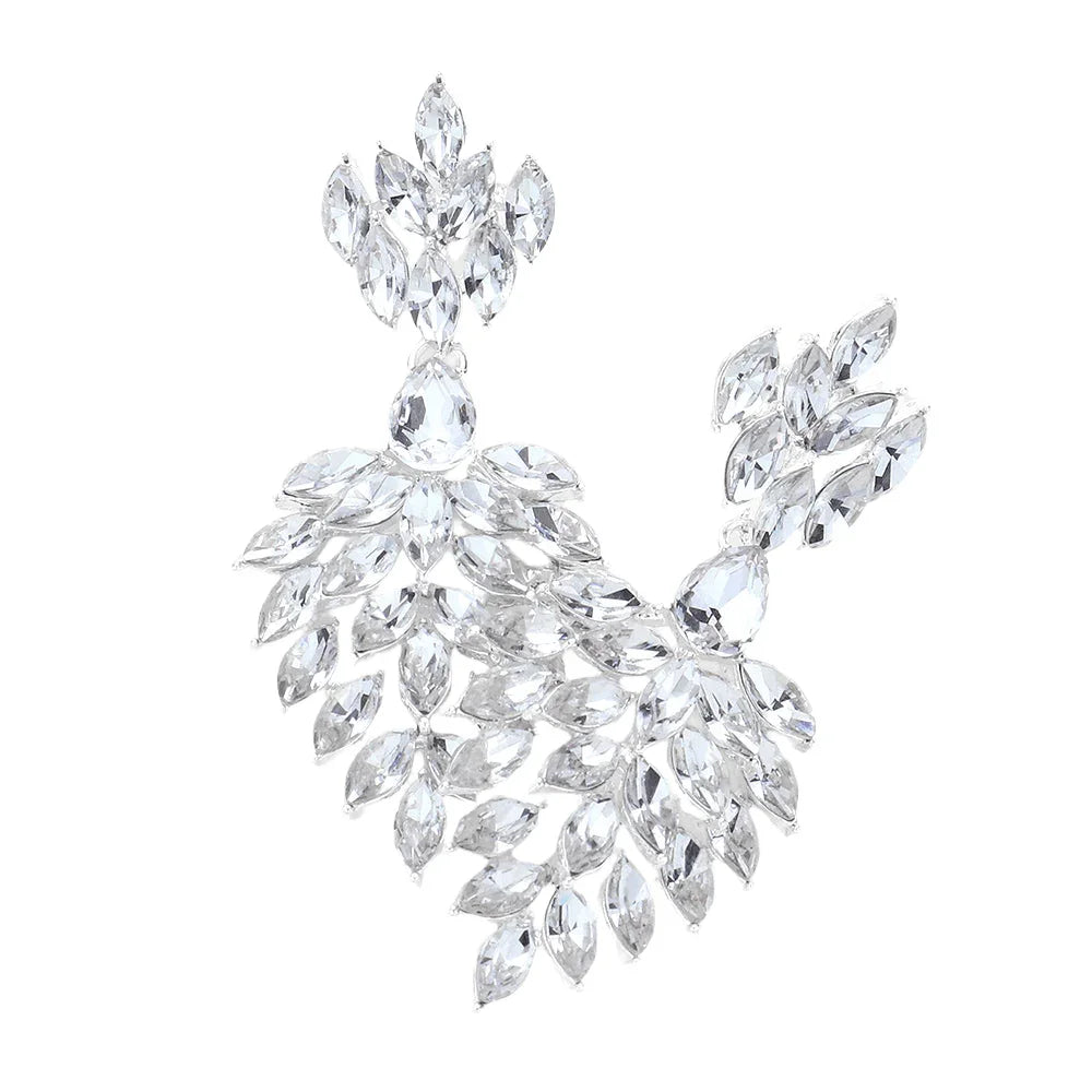 Amethyst Marques Stone Accented Dangle Evening Earrings - Jewelry Store by Erik Rayo