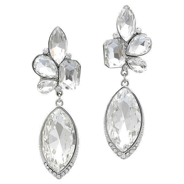 Clear Geo Drop Evening Earrings - Jewelry Store by Erik Rayo