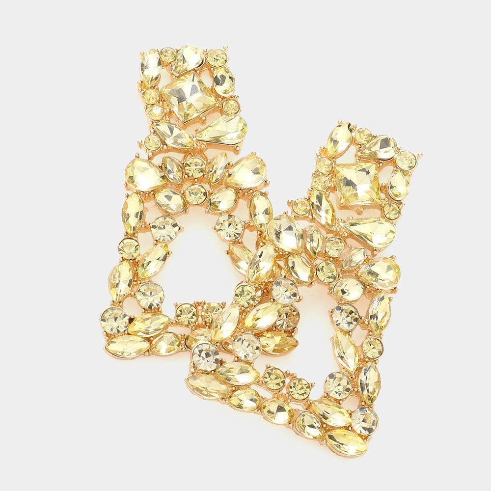 Marquise Round Stone Cluster Evening Earrings - Jewelry Store by Erik Rayo