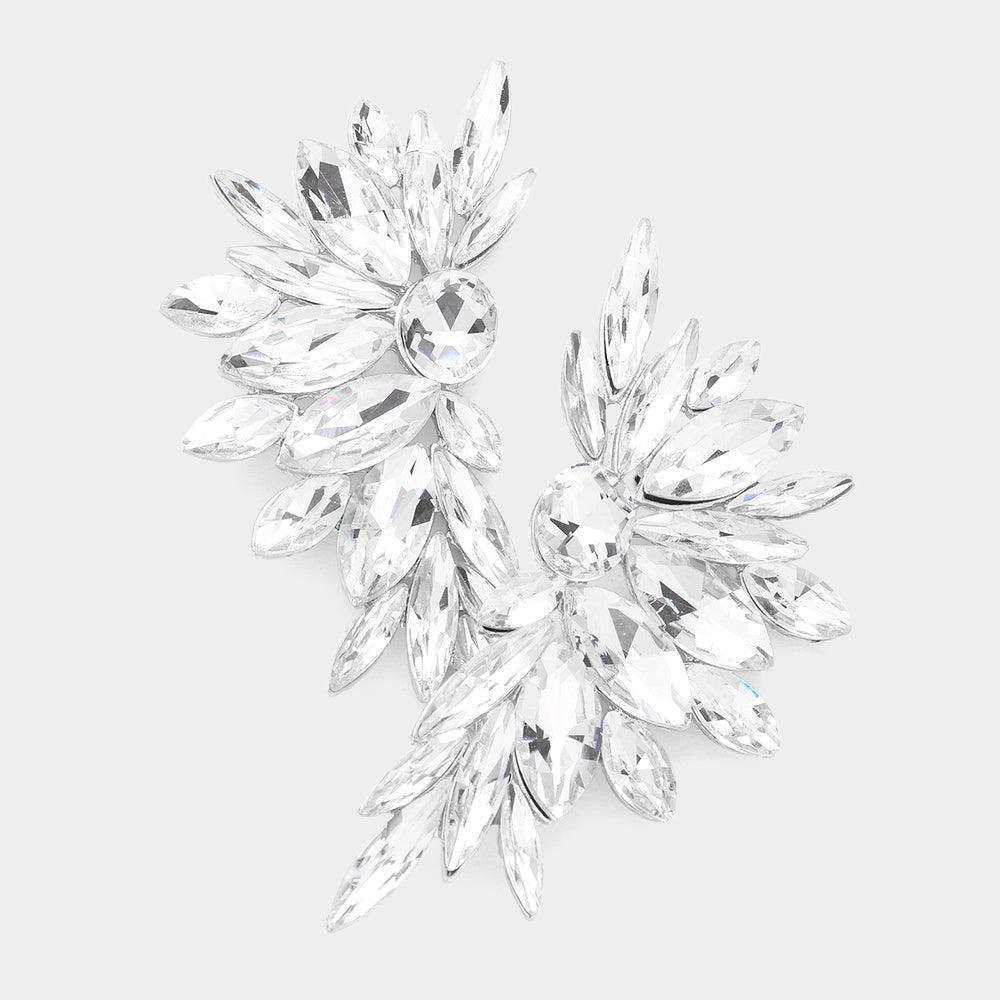 Marquise Stone Cluster Evening Earrings - Jewelry Store by Erik Rayo