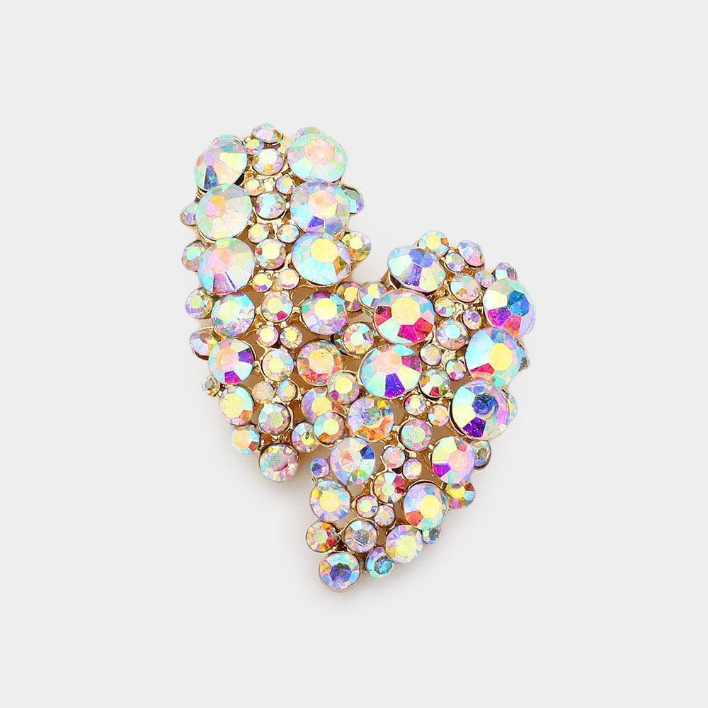 Gold Bubble Stone Cluster Evening Earrings - Jewelry Store by Erik Rayo