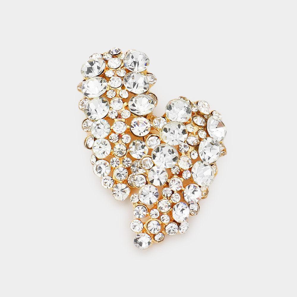Gold Bubble Stone Cluster Evening Earrings - Jewelry Store by Erik Rayo