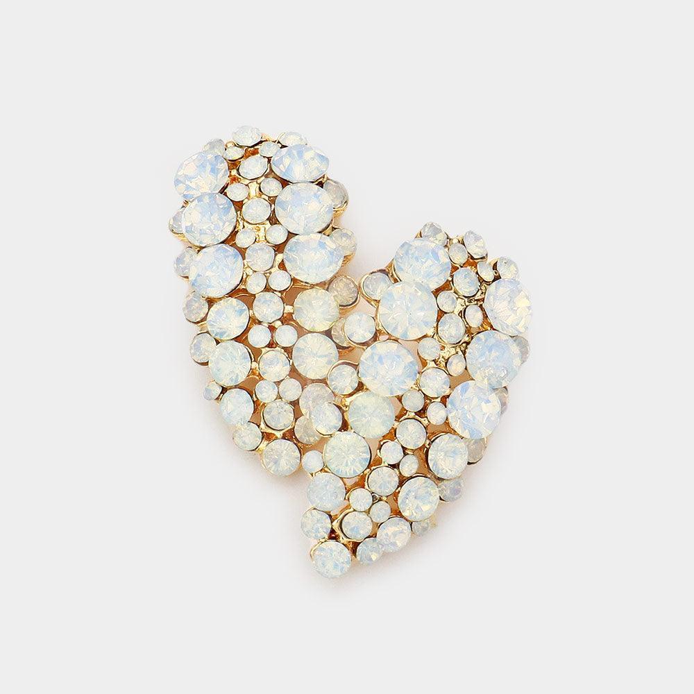 White Bubble Stone Cluster Evening Earrings - Jewelry Store by Erik Rayo