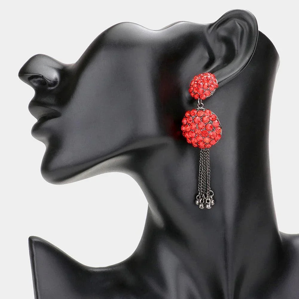 Bubble Stone Embellished Evening Earrings - Jewelry Store by Erik Rayo