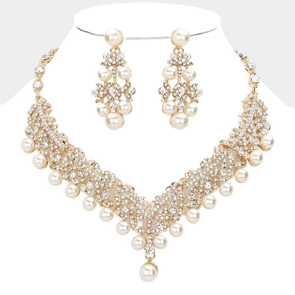 Cream Pearl Accented Evening Necklace - Jewelry Store by Erik Rayo