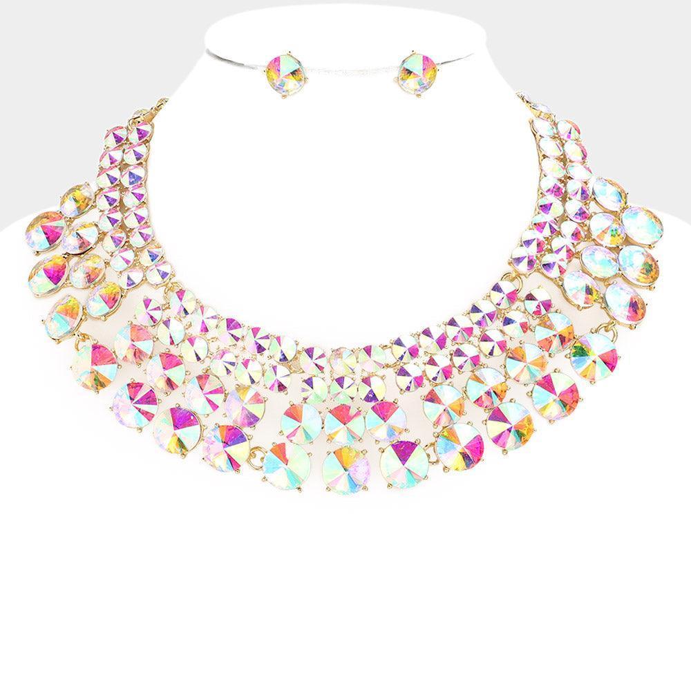 Gold Bubble Stone Evening Necklace - Jewelry Store by Erik Rayo