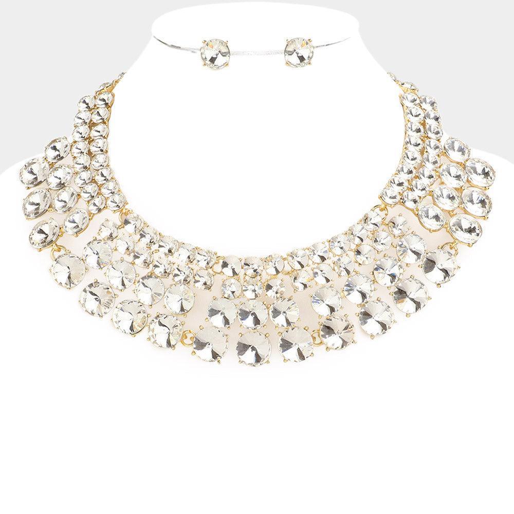 Gold Bubble Stone Evening Necklace - Jewelry Store by Erik Rayo