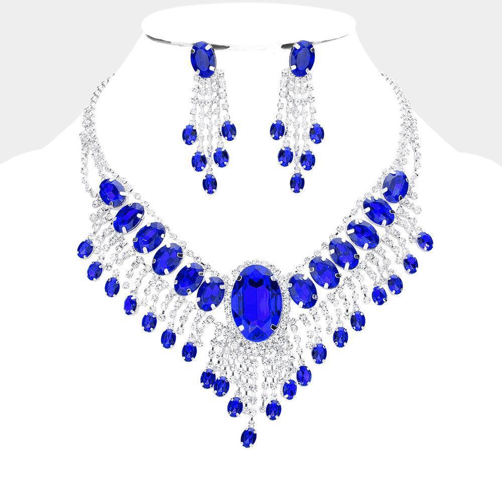 Blue Glass Stone Ephemeral Wings Necklace - Jewelry Store by Erik Rayo