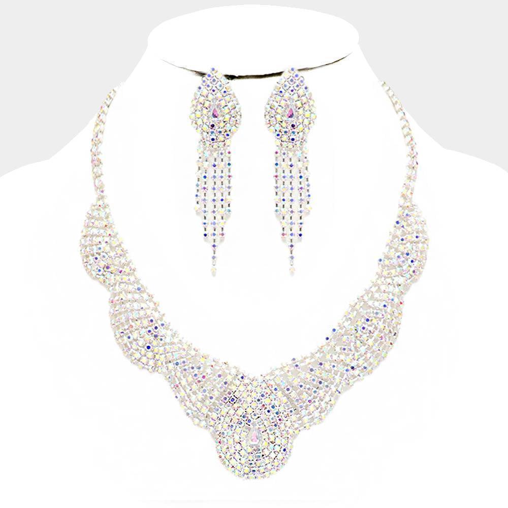 Crystal Collar Evening Necklace Rhinestone Paved - Jewelry Store by Erik Rayo