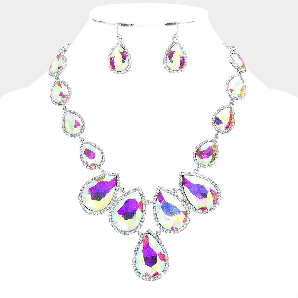 Teardrop Stone Link Evening Necklace - Jewelry Store by Erik Rayo