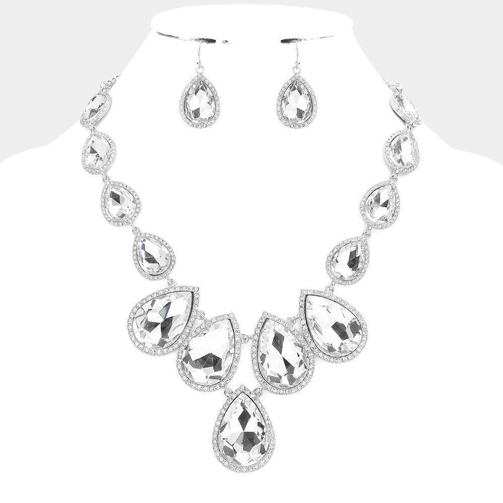 Teardrop Stone Link Evening Necklace - Jewelry Store by Erik Rayo