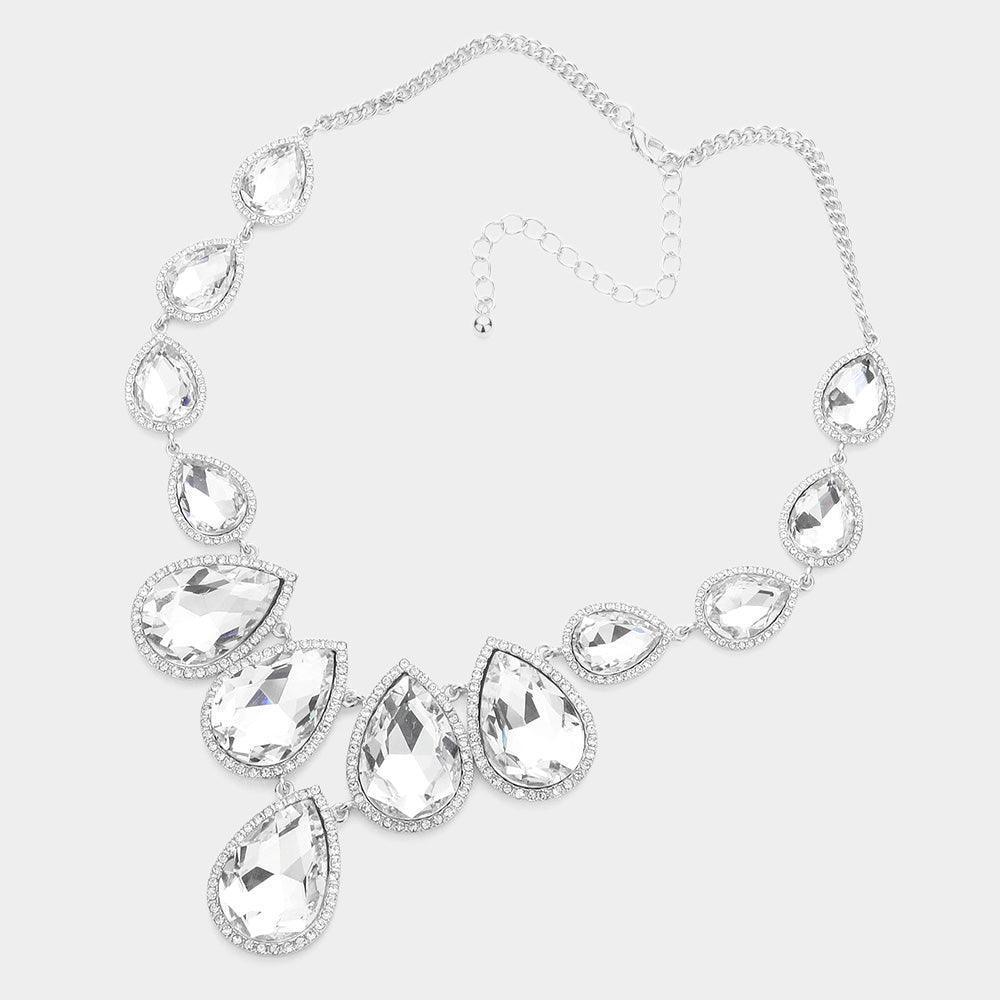 Teardrop Stone Link Evening Necklace - Jewelry Store by Erik Rayo
