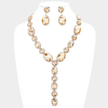 Load image into Gallery viewer, Glass Crystal Rhinestone Y Evening Necklace
