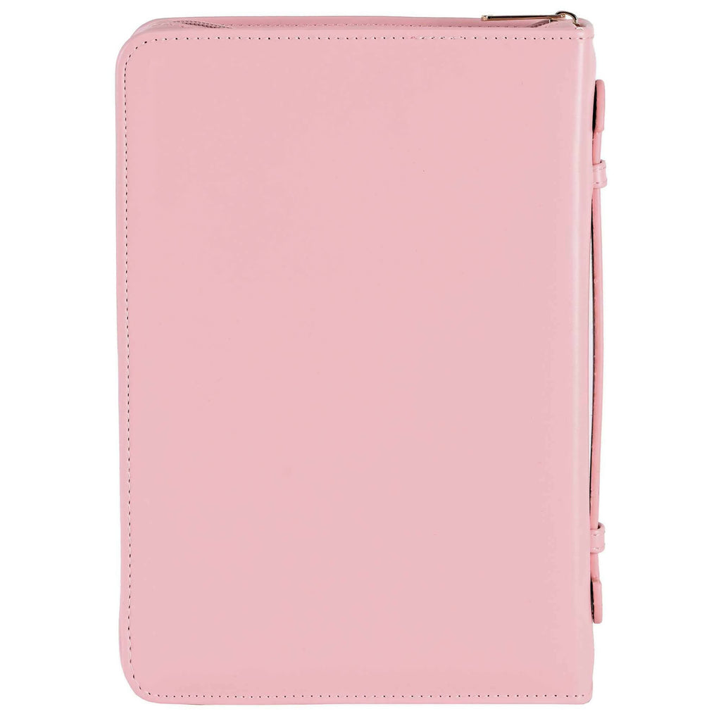 White Dove Bible Case Embossed Cross Pink XLarge