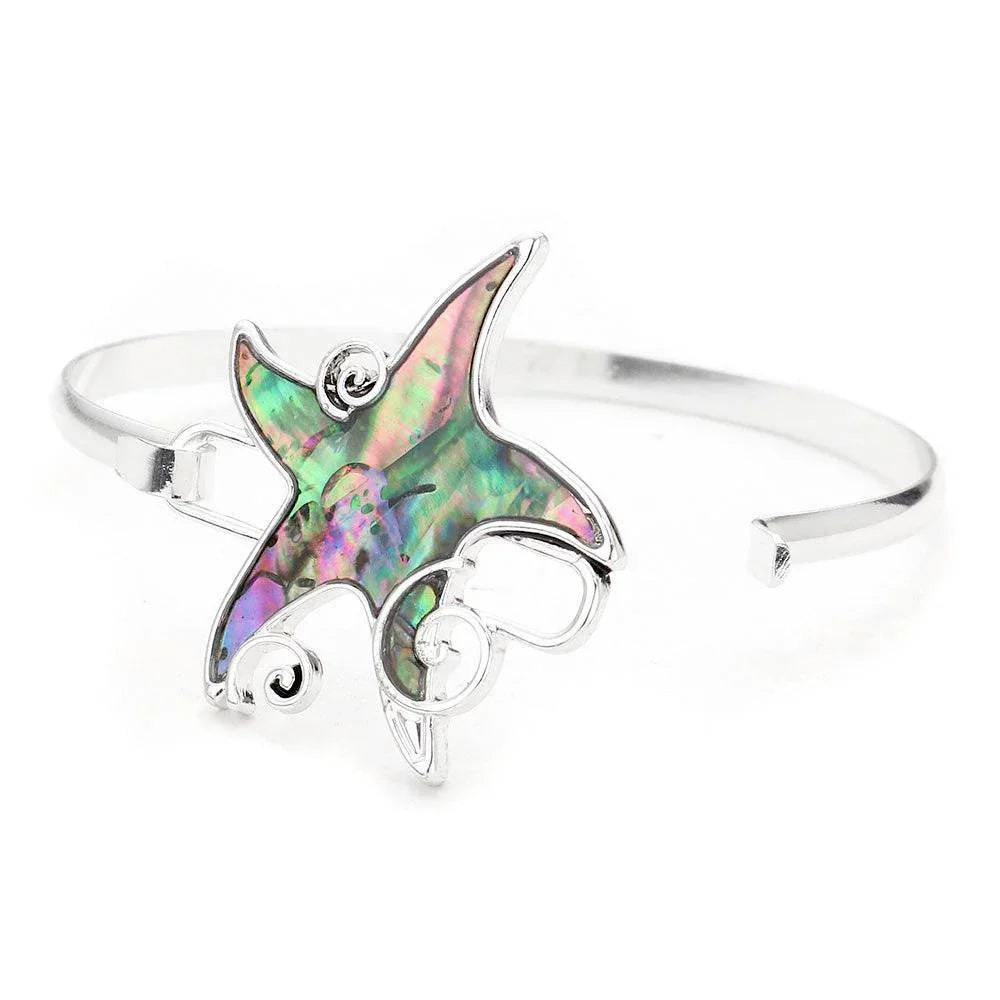 Abalone Metal Starfish Hook Bracelet - Jewelry Store by Erik Rayo