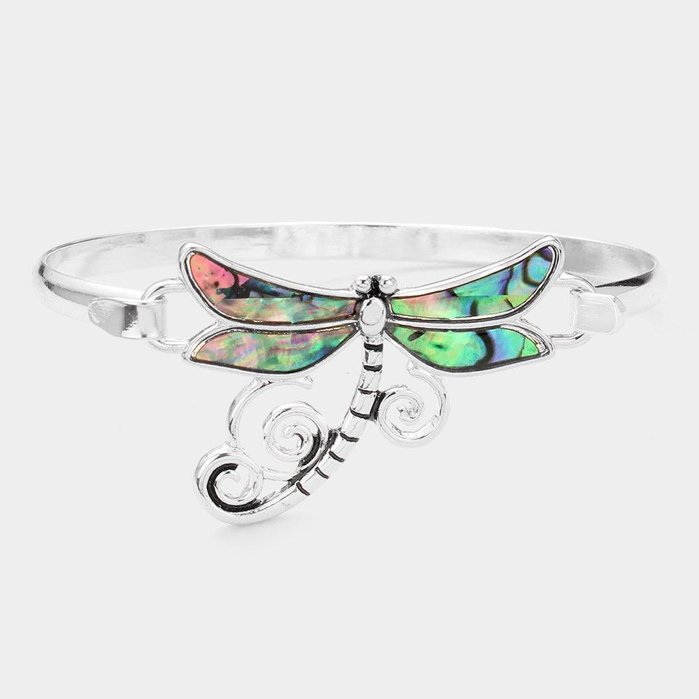 Abalone Metal Dragonfly Hook Bracelet - Jewelry Store by Erik Rayo