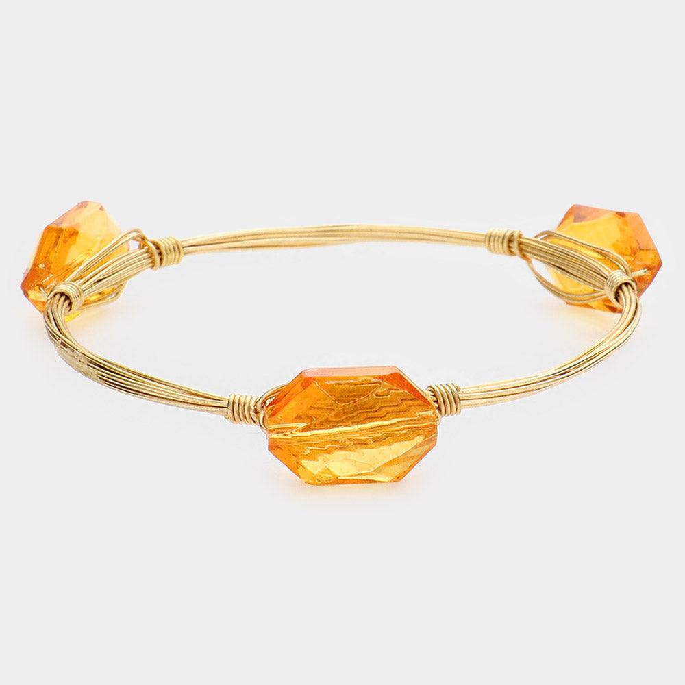 Glass Trio FlexiWire Bracelet