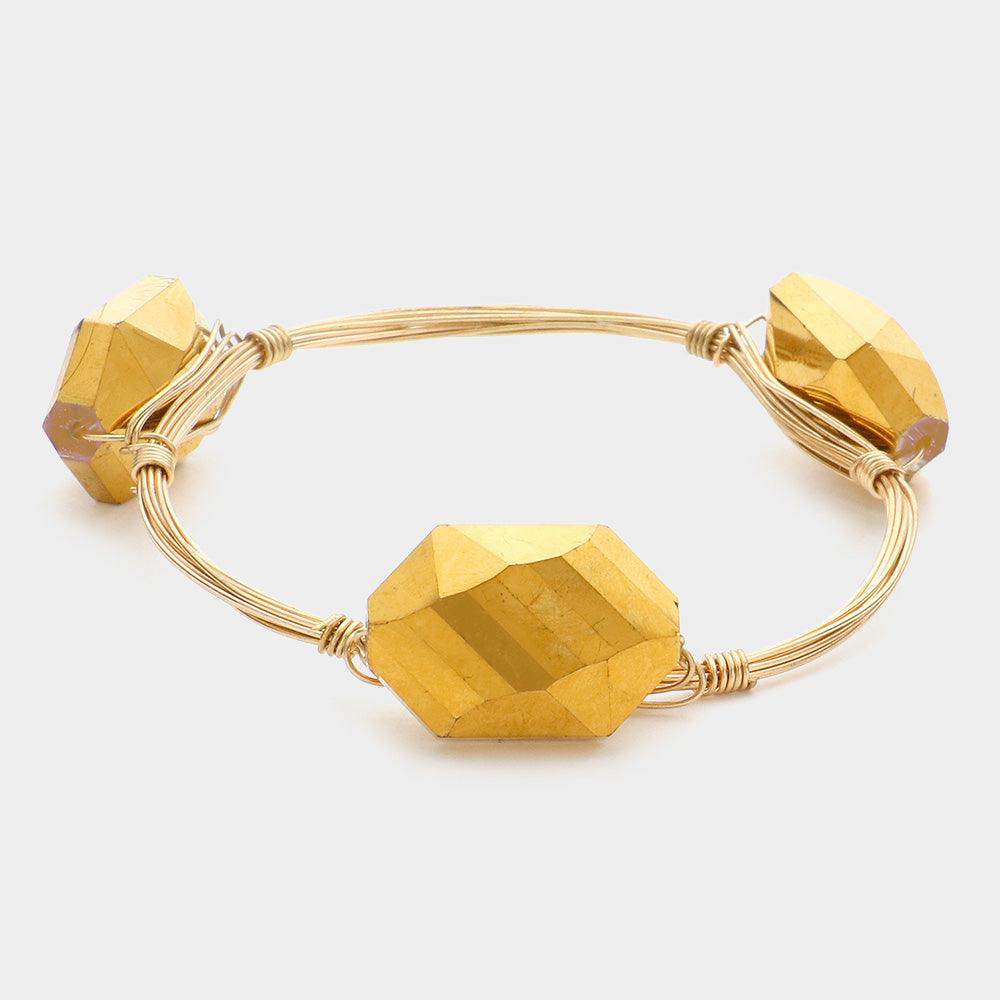 Glass Trio FlexiWire Bracelet