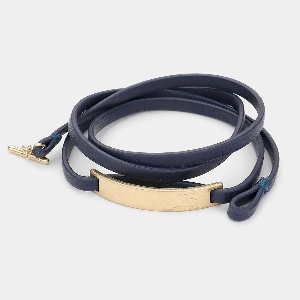 Faux Leather Wrap Bracelet - Jewelry Store by Erik Rayo