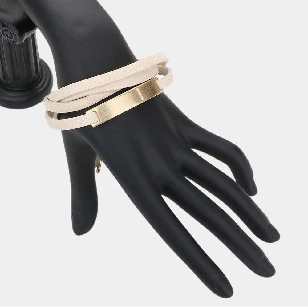 Faux Leather Wrap Bracelet - Jewelry Store by Erik Rayo