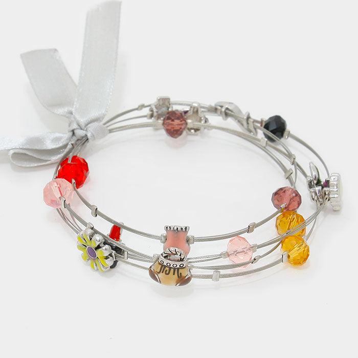 Laydies Charm Station Layered Bracelet