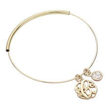 Load image into Gallery viewer, Gold C Monogram Bangle Bracelet
