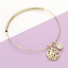 Load image into Gallery viewer, Gold C Monogram Bangle Bracelet
