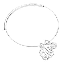 Load image into Gallery viewer, Letter N Monogram Bangle Bracelet
