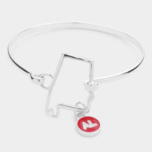 Load image into Gallery viewer, Silver Alabama Bangle Bracelet
