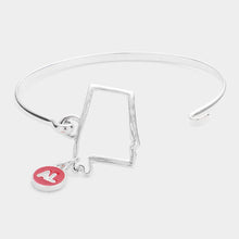 Load image into Gallery viewer, Silver Alabama Bangle Bracelet
