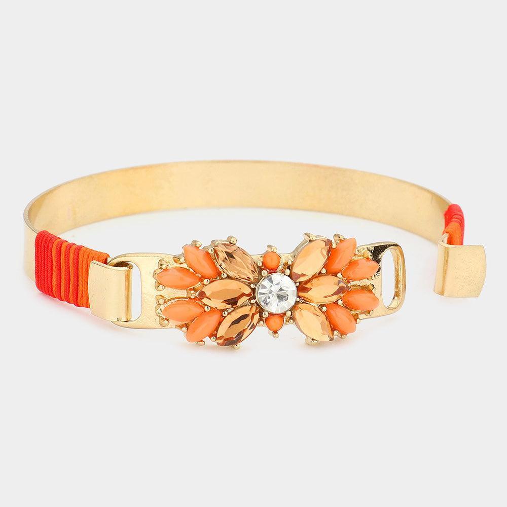 Peach Resin Utopian Petal Bracelet - Jewelry Store by Erik Rayo