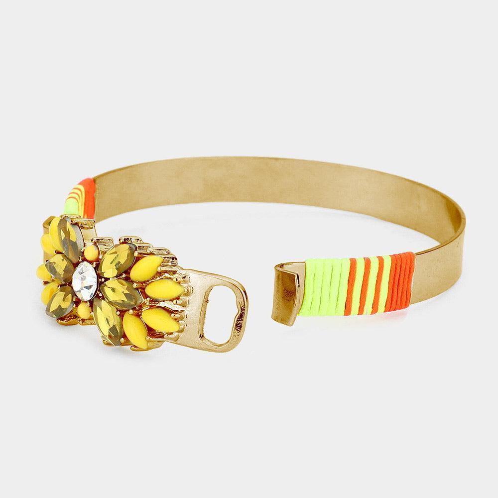 Yellow Resin Utopian Petal Bracelet - Jewelry Store by Erik Rayo
