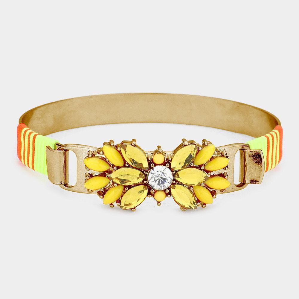 Yellow Resin Utopian Petal Bracelet - Jewelry Store by Erik Rayo