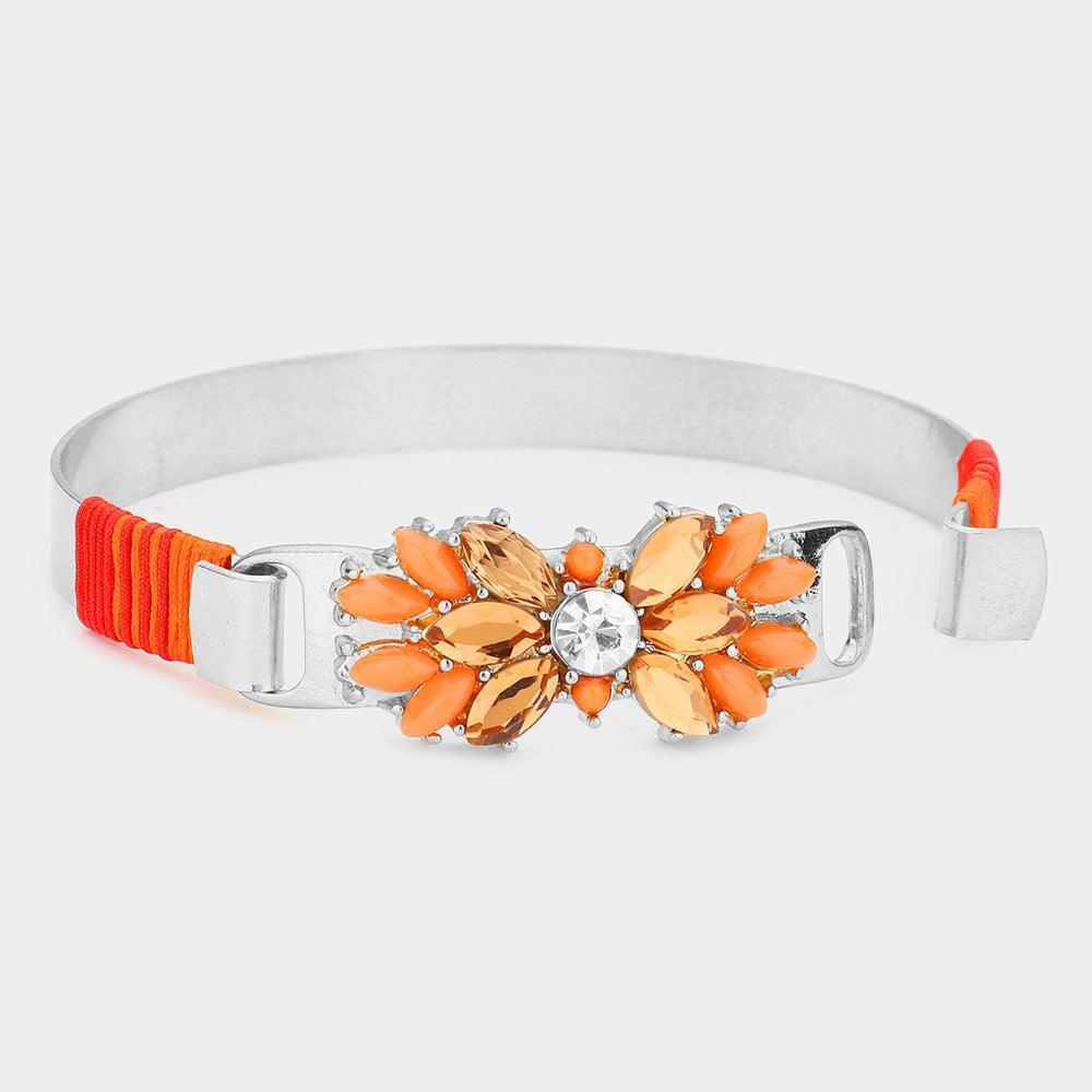 Peach Resin Utopian Petal Bracelet - Jewelry Store by Erik Rayo