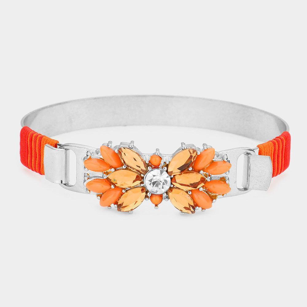 Peach Resin Utopian Petal Bracelet - Jewelry Store by Erik Rayo