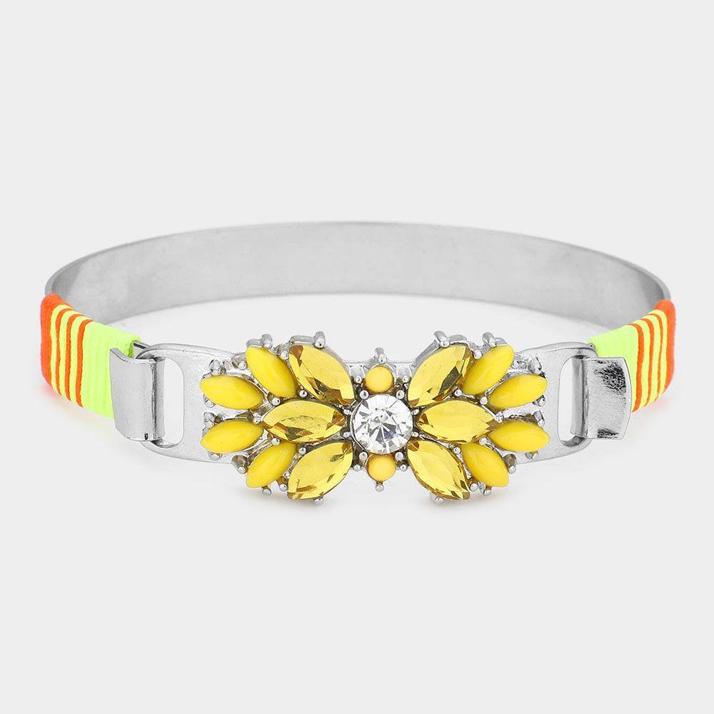 Yellow Resin Utopian Petal Bracelet - Jewelry Store by Erik Rayo