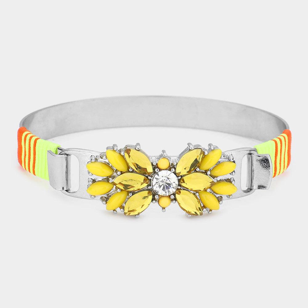 Yellow Resin Utopian Petal Bracelet