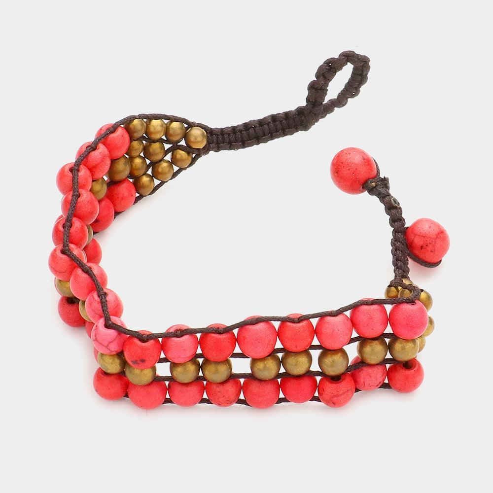 Gold Bohemian Round Bead Stacked Bracelet - Jewelry Store by Erik Rayo