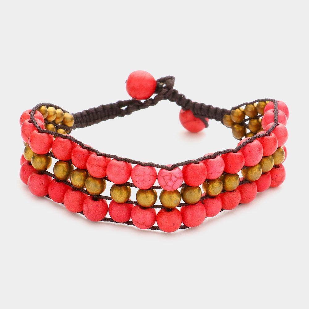 Gold Bohemian Round Bead Stacked Bracelet - Jewelry Store by Erik Rayo