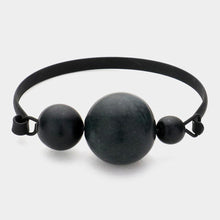 Load image into Gallery viewer, Black Black Asymmetrical Bead Bangle Bracelet
