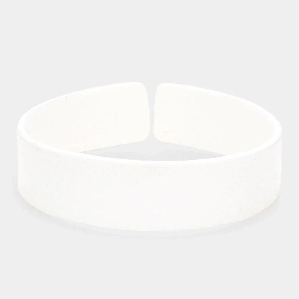 White Acetate Adjustable Bracelet - Jewelry Store by Erik Rayo