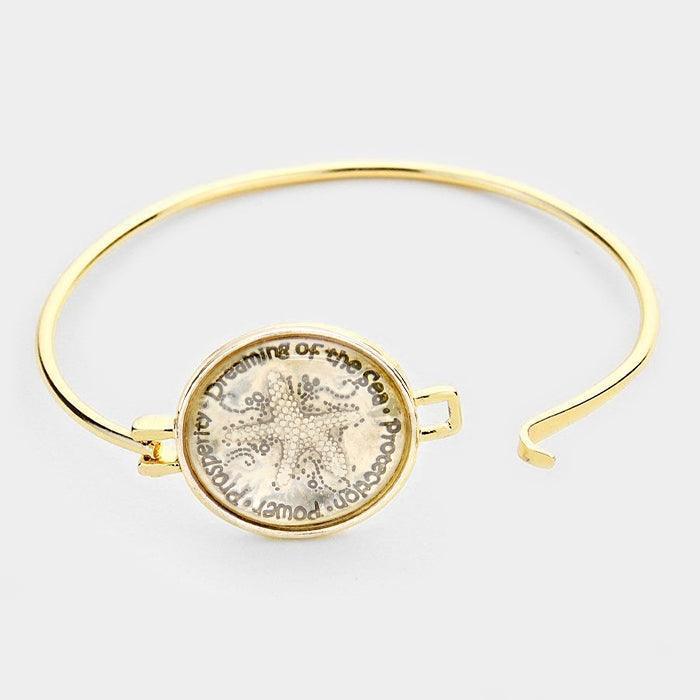 Gold Metal Bubble Starfish Hook Bracelet - Jewelry Store by Erik Rayo