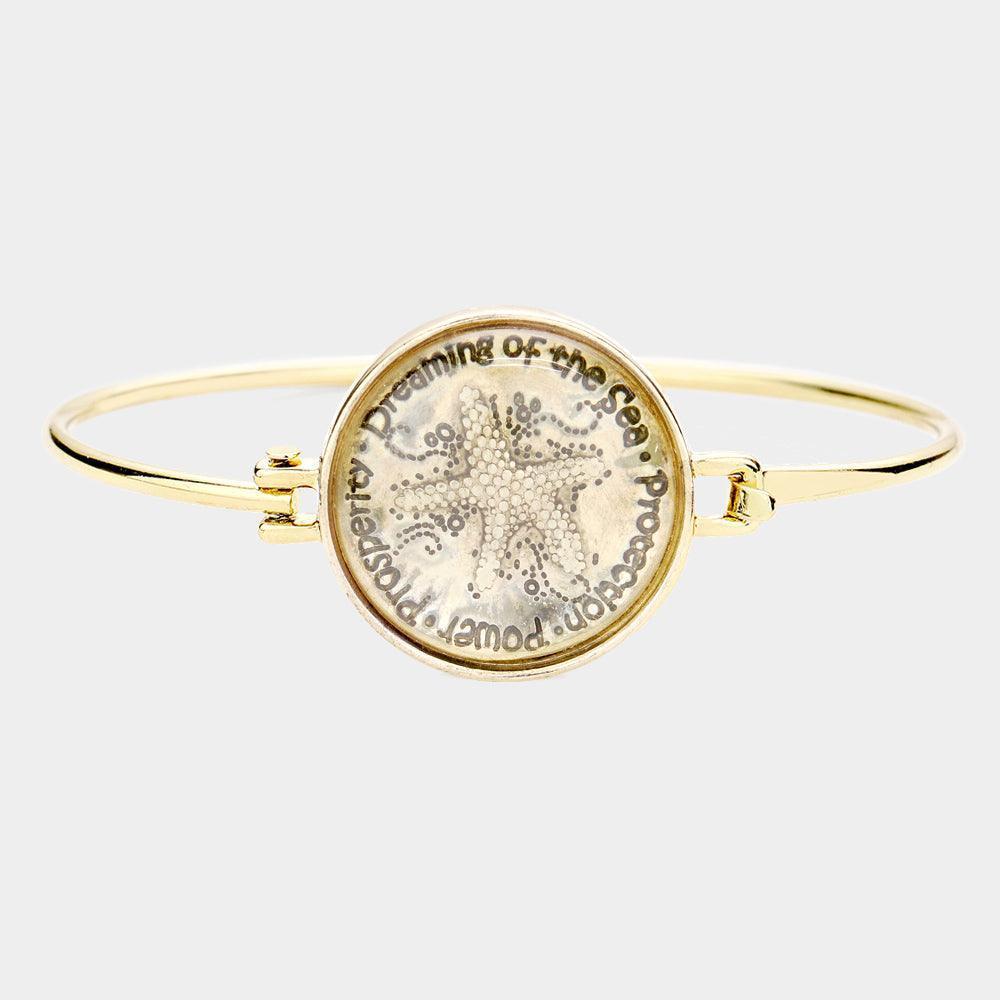 Gold Metal Bubble Starfish Hook Bracelet - Jewelry Store by Erik Rayo