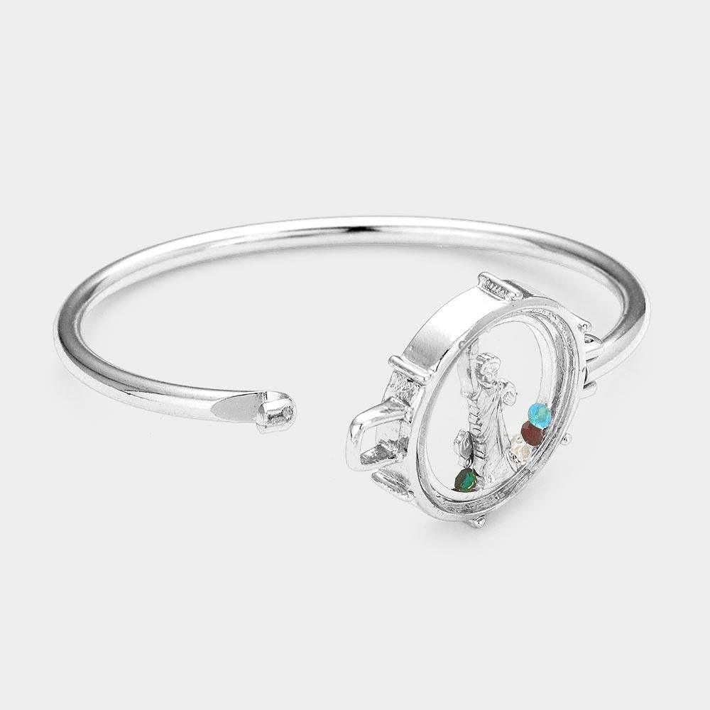 Statue of Liberty & NYC Cab Floating Locket Hook Bracelet - Jewelry Store by Erik Rayo